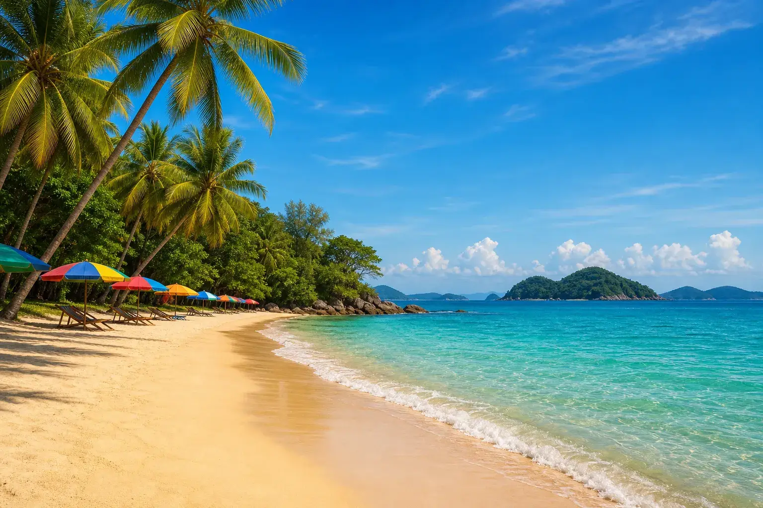 Drömsemester på Rayong Beach – Thailands dolda pärla illustration
